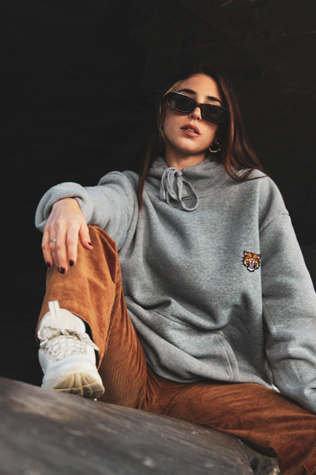 Gray Hoodie (GENDERLESS) - Tiger Soul Brand