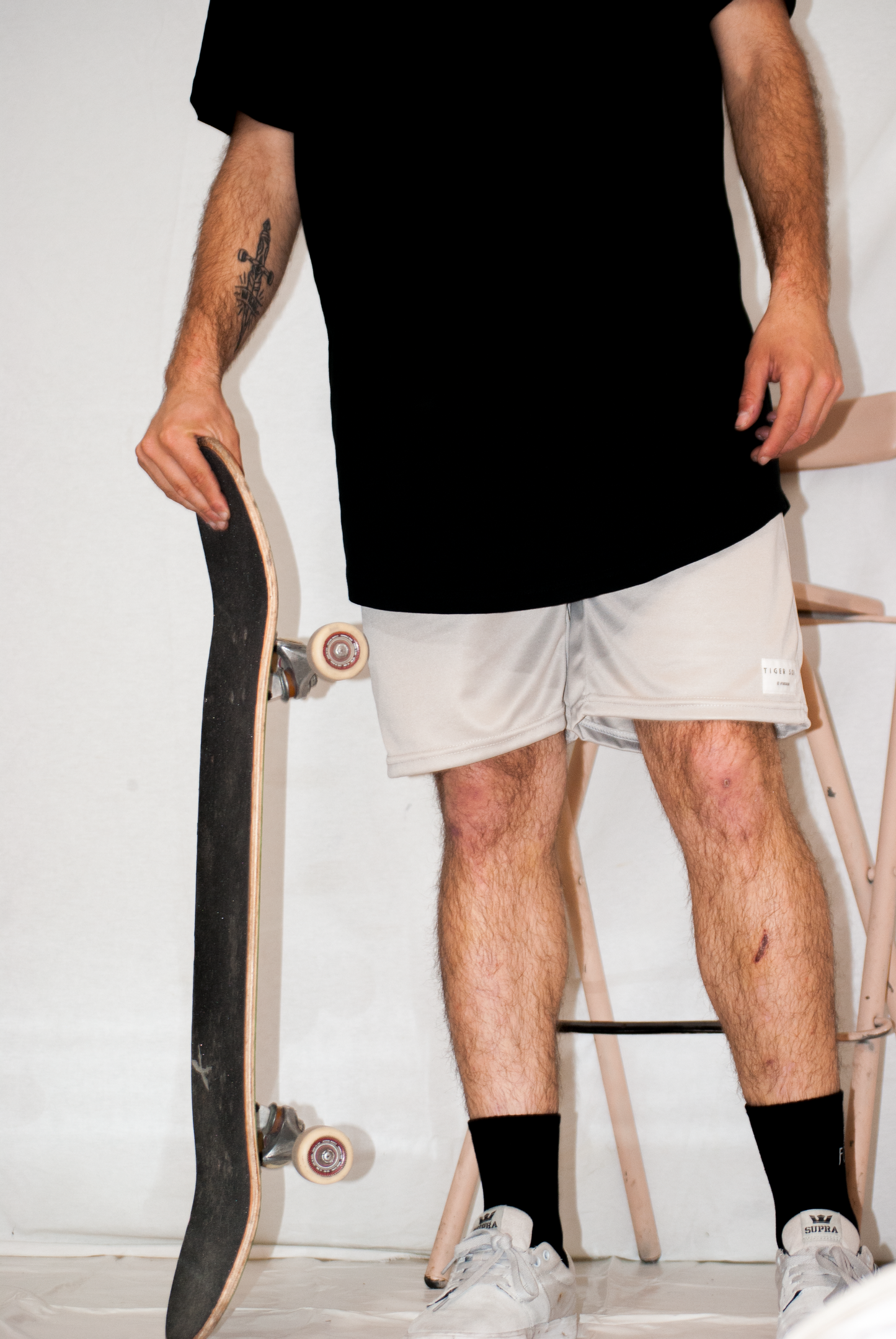 Recycled Champagne Shorts - Tiger Soul Barcelona