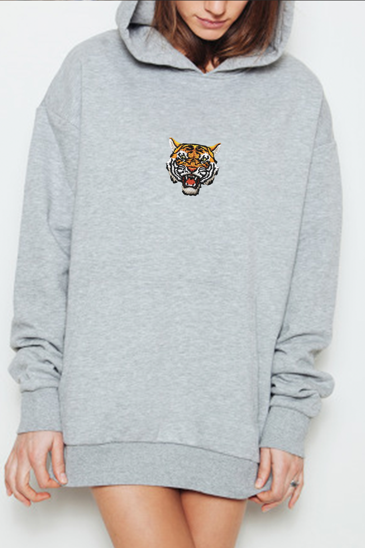 GRAY Hoodie AW (GENDERLESS) - Tiger Soul Brand