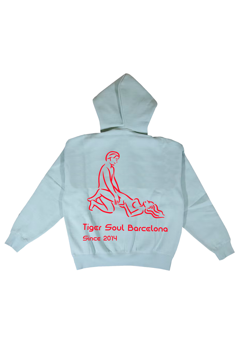 Fog Blue Hoodie (GENDERLESS) - Tiger Soul Barcelona